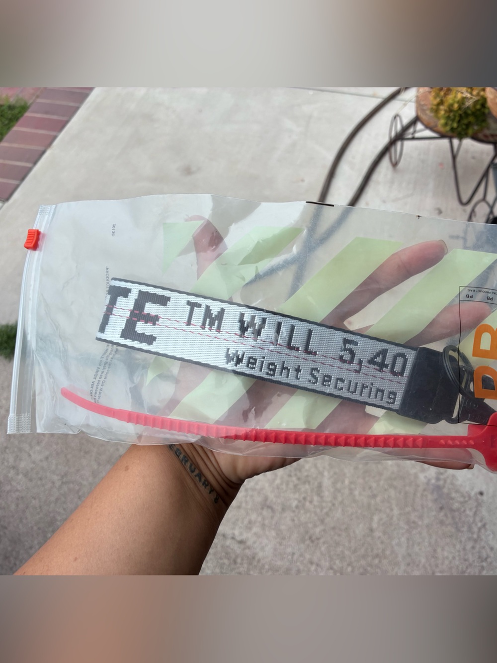 Off white keychain belt accessory men TM